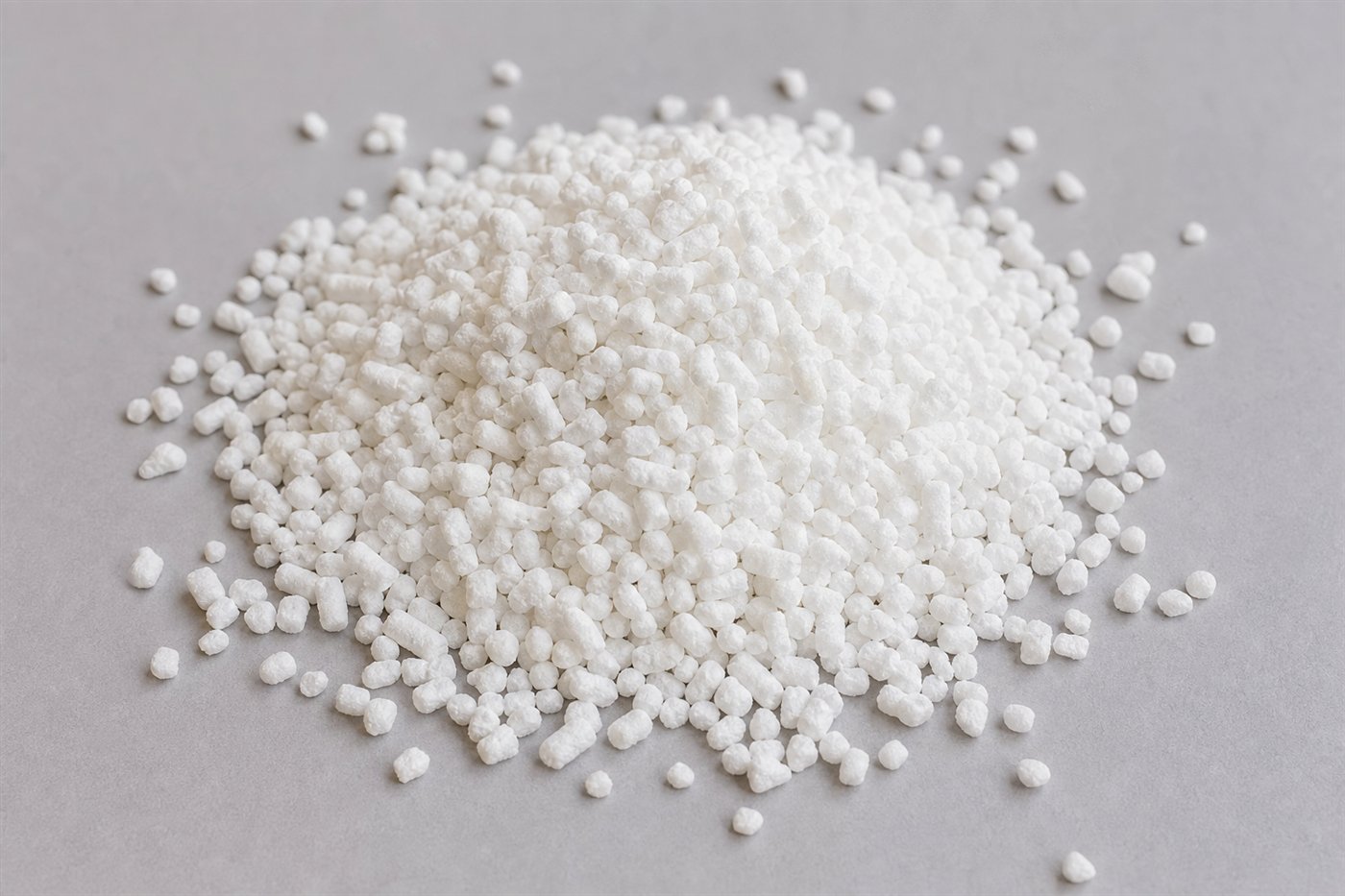 Granular ammonium chloride standard sample close-up